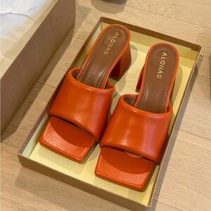 Alohas Paloma Sandals orange magenta size 6/36 NIB/ NWT leather